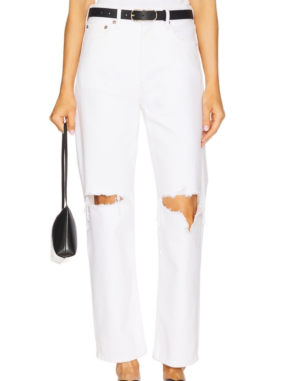 Agolde mid rise 90 jeans White Distressed